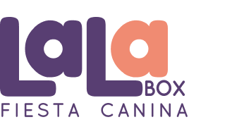 LalaBox Logo de la empresa de color morado y naranja